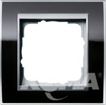 Ramka pojedyncza aluminiowy Gira Event Clear czarny